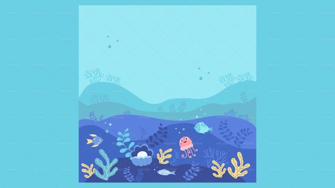 Seabed Landscape Illustration - Graphics | Motion Array