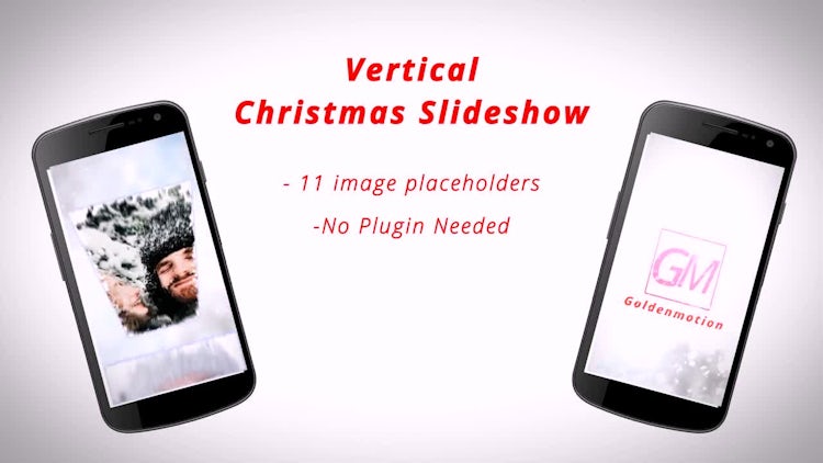 Vertical Christmas Slideshow: After Effects Templates
