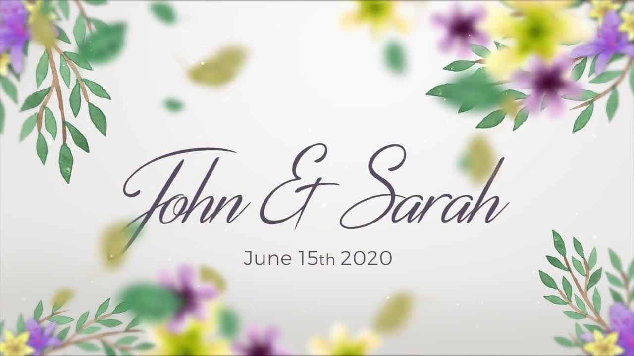 Wedding Slideshow Floral After Effects Templates Motion Array