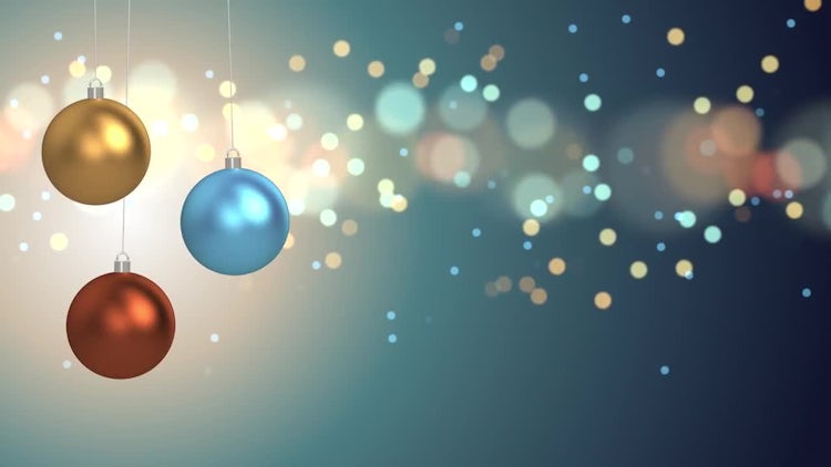 Christmas Balls And Lights Background: Stock Motion Graphics