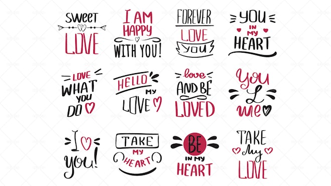 hand drawn love quotes