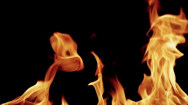 4K Slow Motion Fire 02: Stock Video