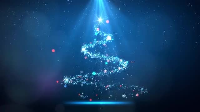Magical Sparkling Spiral Lights Tree: Stock Motion Graphics