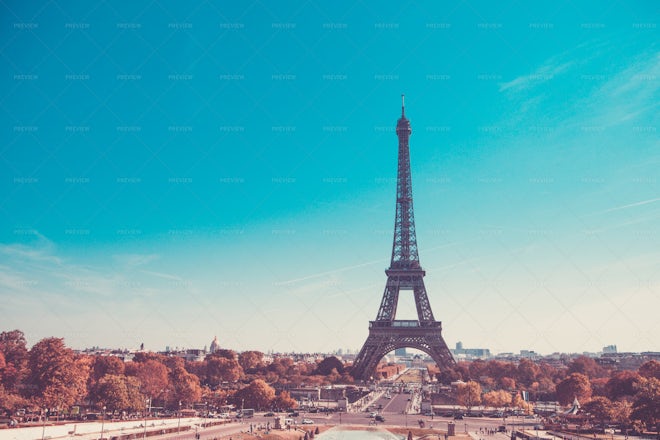 Eiffel Tower, Symbol Of Paris, France - Stock Photos
