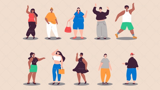 10 Body Positive Illustrations - Graphics