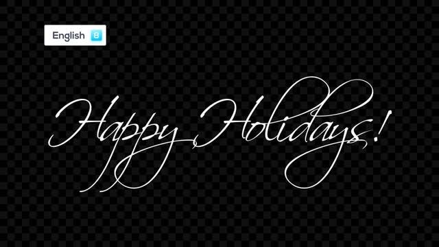 Handwritten Holiday Greetings: Stock Motion Graphics