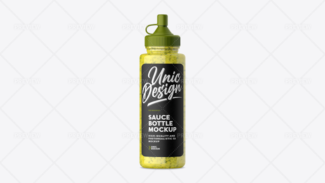 Small Blender Bottle PSD Mockup, Isometric View – Original Mockups