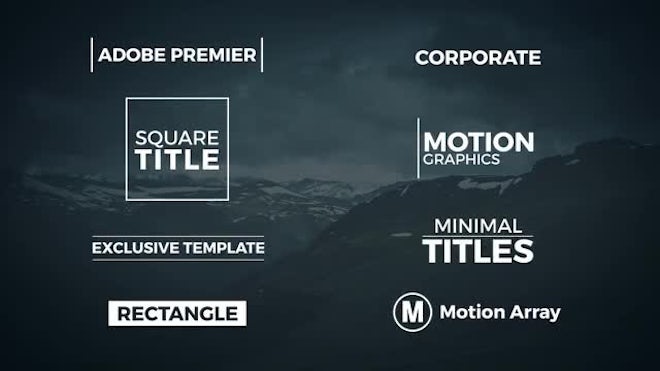 8 Minimal Titles - Premiere Pro Templates | Motion Array