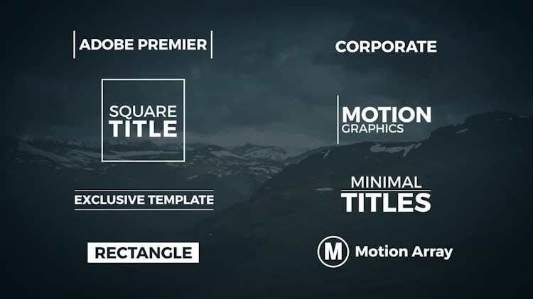 8 Minimal Titles - Premiere Pro Templates | Motion Array