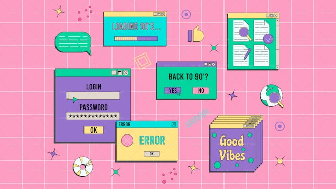 15 Vaporwave UI And UX Elements. - Graphics | Motion Array