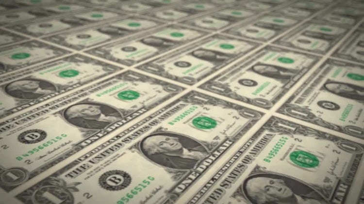 One Dollar Background: Stock Motion Graphics