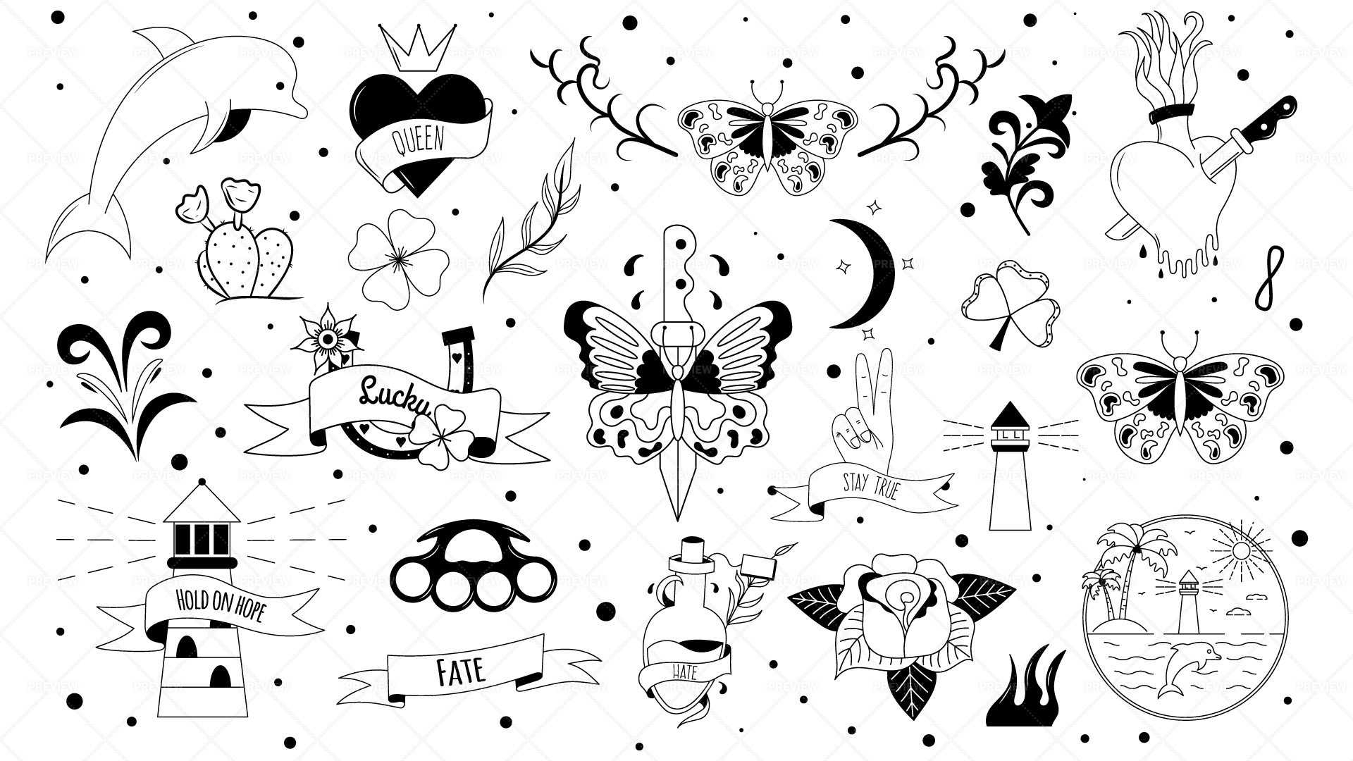 Y2k Tattoo Stickers Flame and Fire Chain Heart Butterfly Flower  Necklace Triball Glamour in Trendy 90s 00s Stock Vector  Illustration of  butterfly necklace 274664128