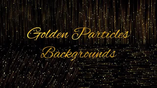 Golden Particles Backgrounds: Stock Motion Graphics