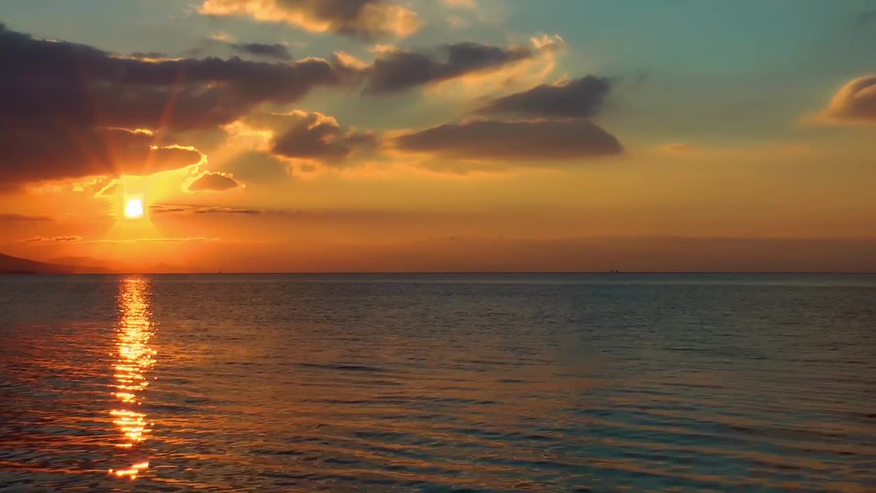 Beautiful Sunset Over The Ocean - Stock Video | Motion Array