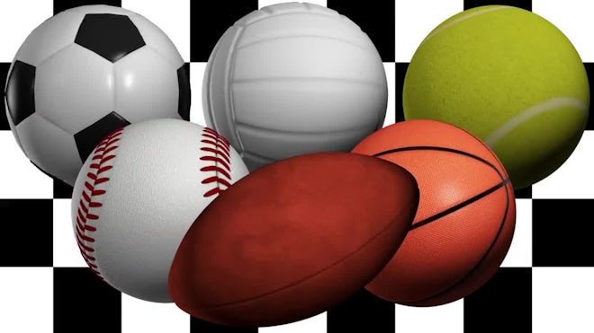 3 Sports Balls Pack Stock Motion Graphics Motion Array