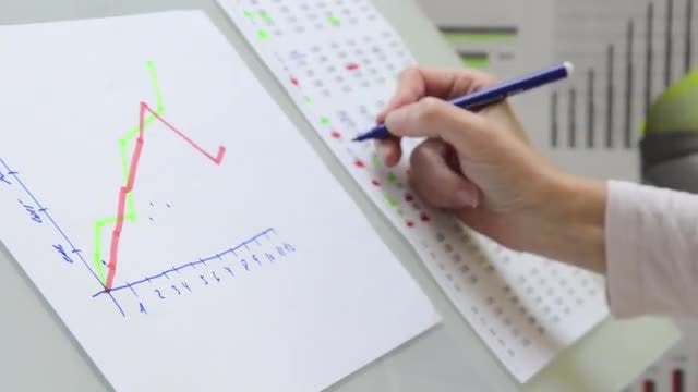 Drawing On Graph: Stock Video