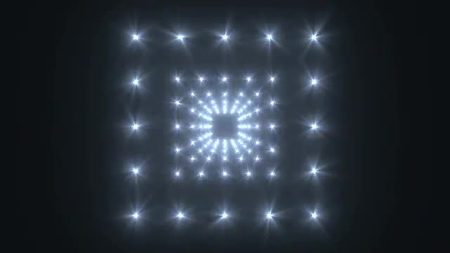 VJ Blinking LED Square Tunnel: Stock Motion Graphics
