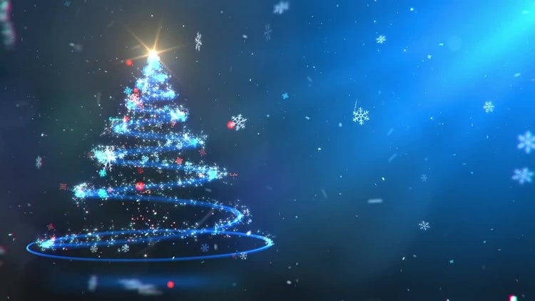 Twirling Particles Magical Christmas Tree - Stock Motion Graphics ...