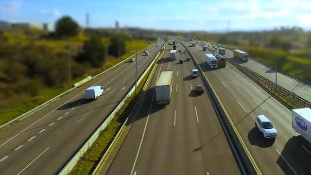 Time Lapse Of Busy Highway: Stock Video