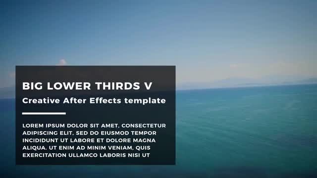 Big Lower Thirds V: After Effects Templates