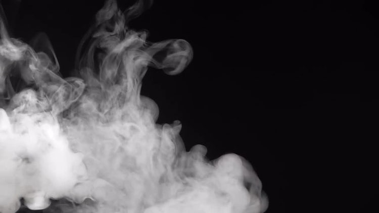 White Smoke on Black Background - Stock Video | Motion Array