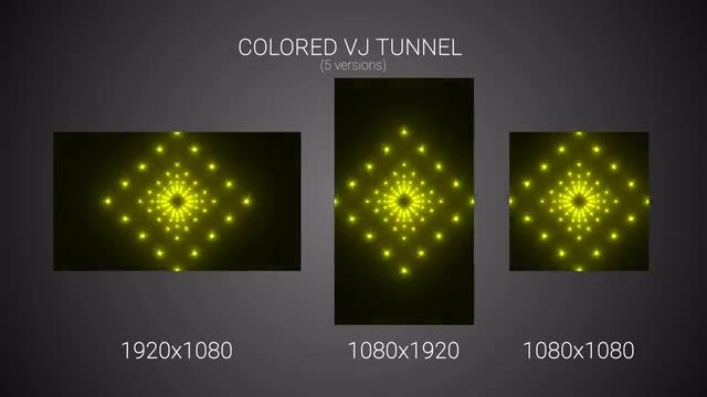 VJ Blinking LED Rhombus Tunnel: Stock Motion Graphics