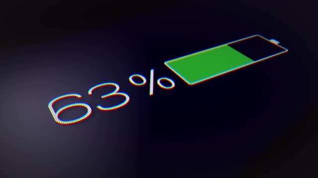 Smartphone Battery Indicator - Fully Charged: Stock Motion Graphics