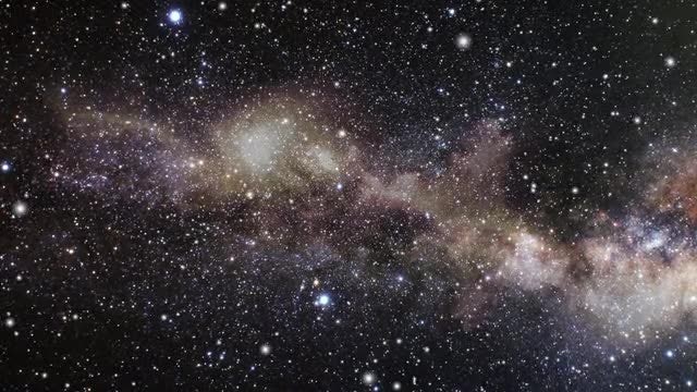 Milky Way Space Galaxy Panorama: Stock Motion Graphics