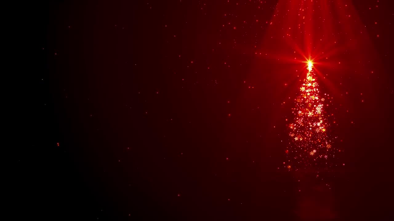 Christmas Tree Lights On Red Background Loop - Stock Motion Graphics ...