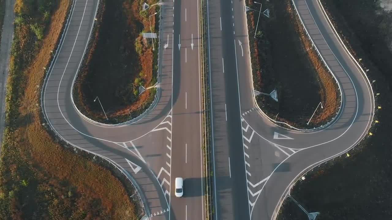 Overhead Shot Of A Highway Stock Video Motion Array
