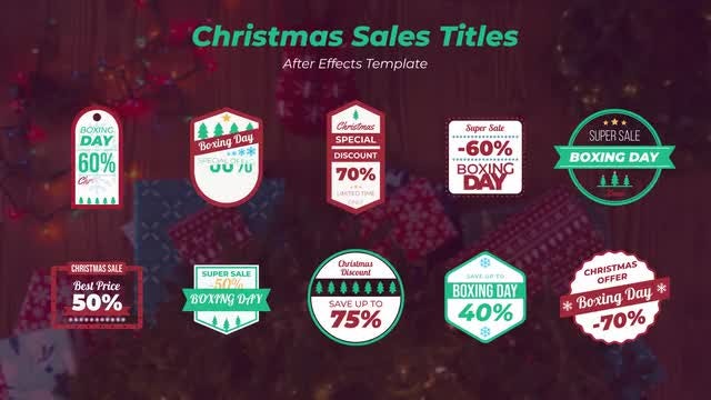Christmas Sales Titles: After Effects Templates
