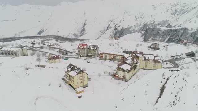 Winter In The Highland Village: Stock Video