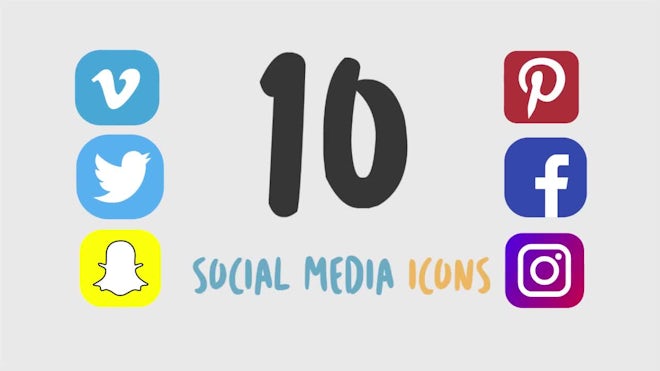 10 Animated Social Media Icons - Motion Graphics Templates | Motion Array