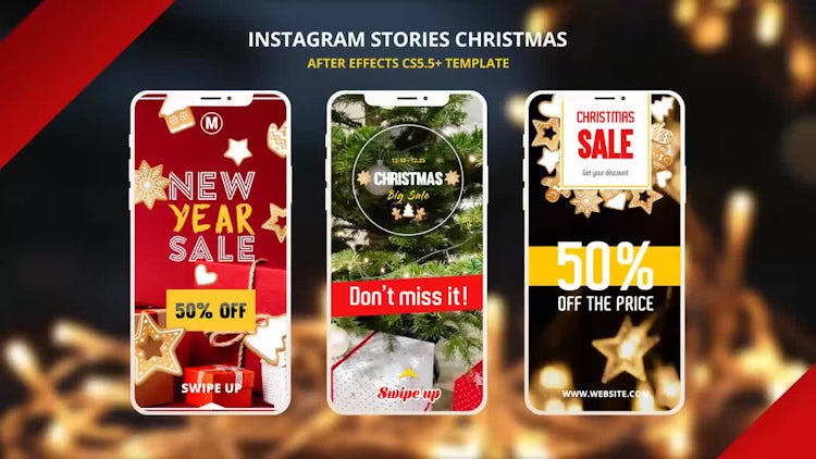 Instagram Christmas Stories: After Effects Templates