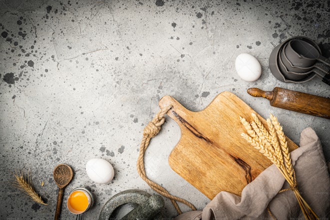 Baking utensils and ingredients Stock Photo by ©brebca 91405640