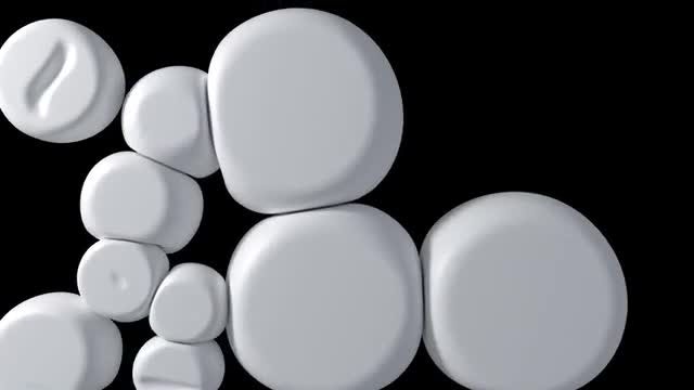 White Squishy Balls: Stock Motion Graphics