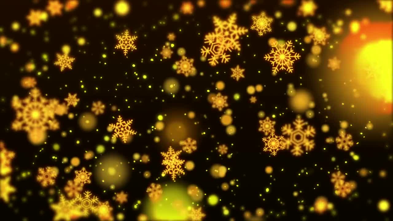 Gold Snowflakes Display - Stock Motion Graphics | Motion Array