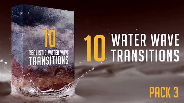 Water Wave Transitions Pack 3: Stock Motion Graphics