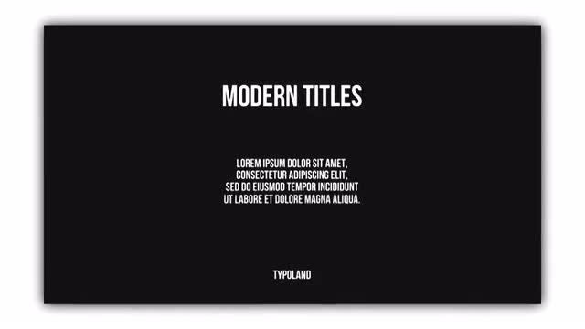 Modern Titles: Premiere Pro Templates