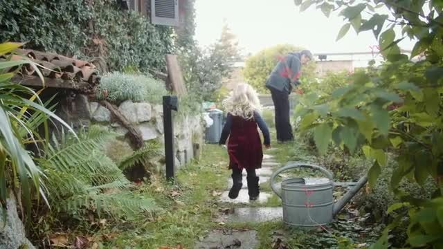 Toddler Running Towards Grandma: Stock Video