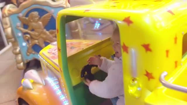 Baby Girl Waving To The Camera: Stock Video