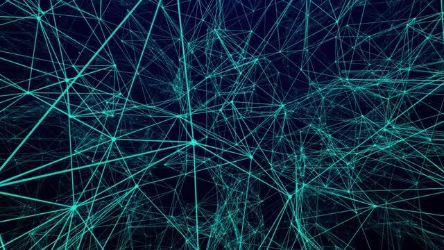 Fly Through Blue Plexus 4K: Stock Motion Graphics
