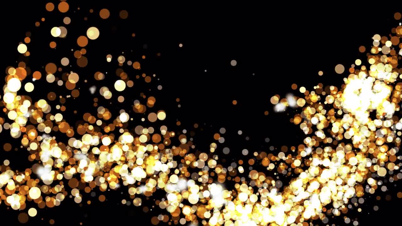 Golden Glowing Particles - Stock Motion Graphics | Motion Array