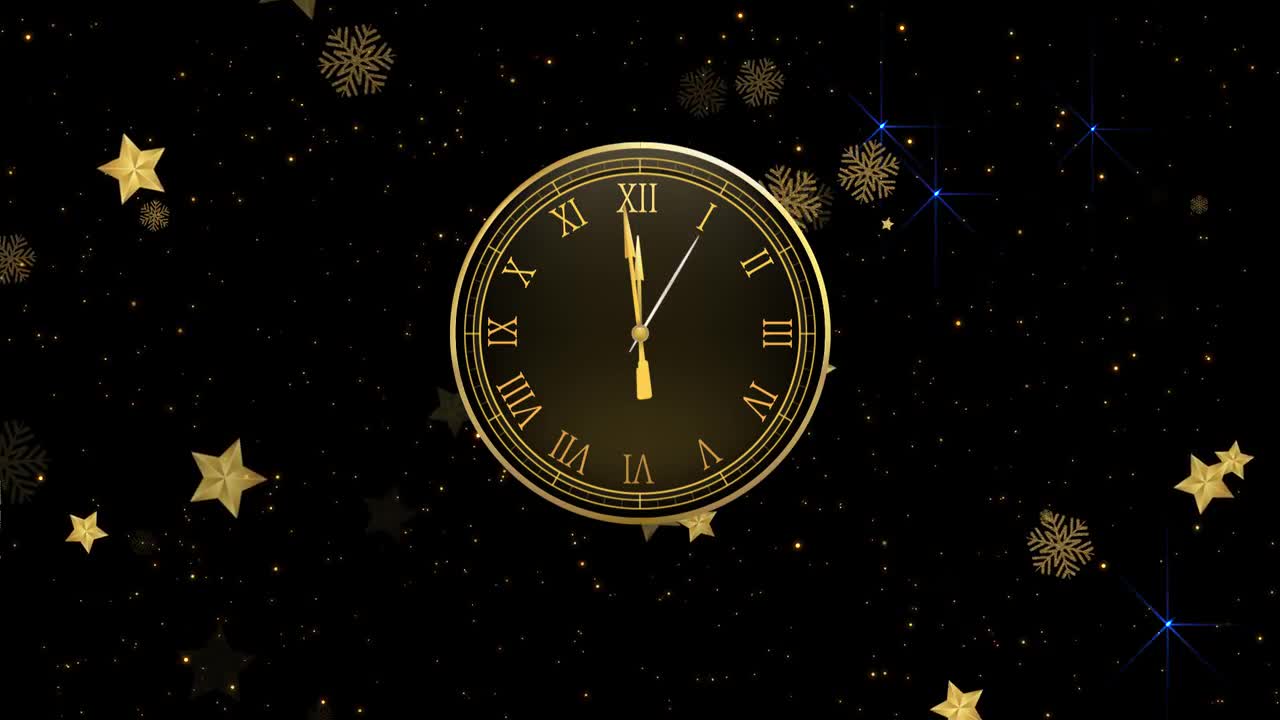 New Year Countdown Clock & Fireworks Stock Motion Graphics Motion Array