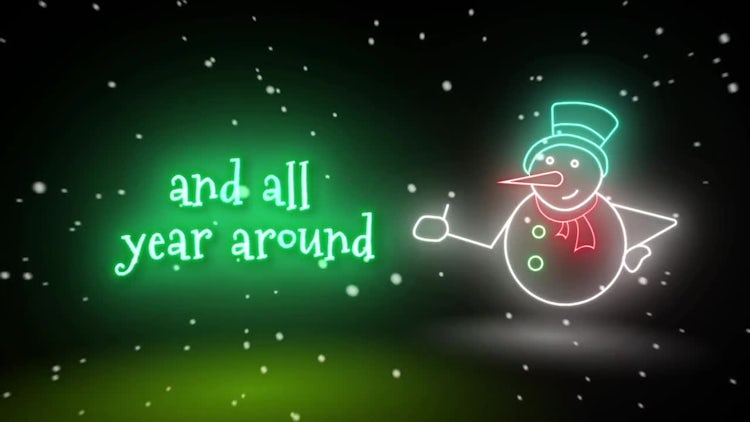 Neon Glitch Rock Christmas: After Effects Templates