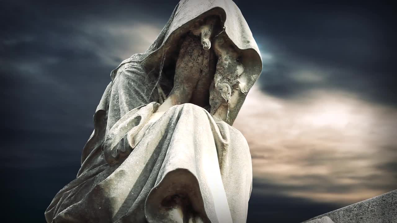 Creepy Statue Stock Video Motion Array