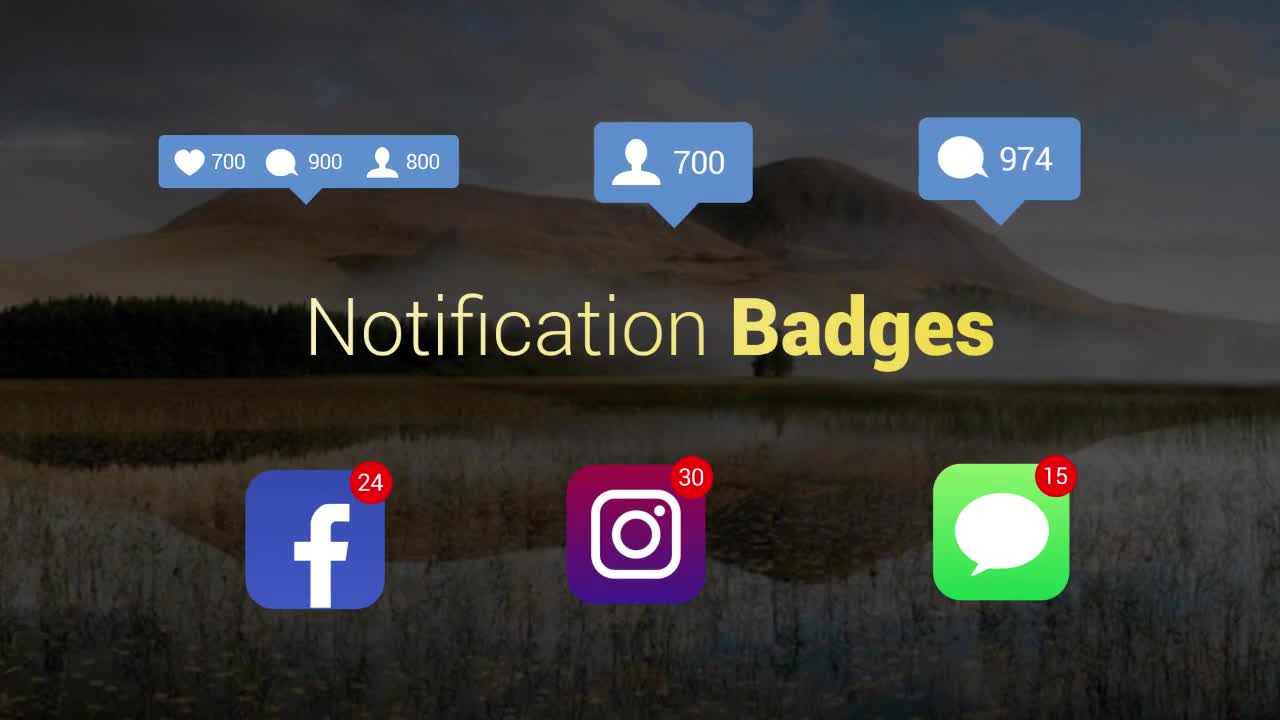 Notification Badges Motion Graphics Templates Motion Array
