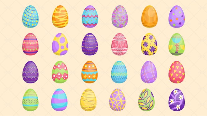 Colorful Easter eggs Royalty Free Stock SVG Vector and Clip Art