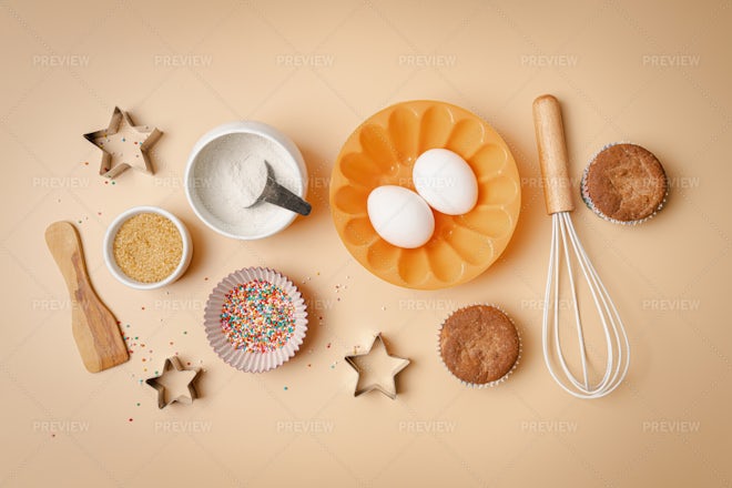 Baking utensils and ingredients Stock Photo by ©brebca 91405640