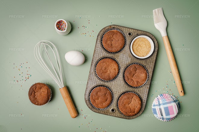 Baking utensils and ingredients Stock Photo by ©brebca 91405640